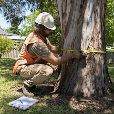 Measuring tree trunk diameter for AlburyCity permit