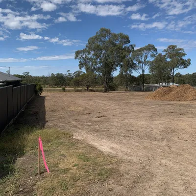 After: Land clearing for a new shed and driveway, Albury-Wodonga